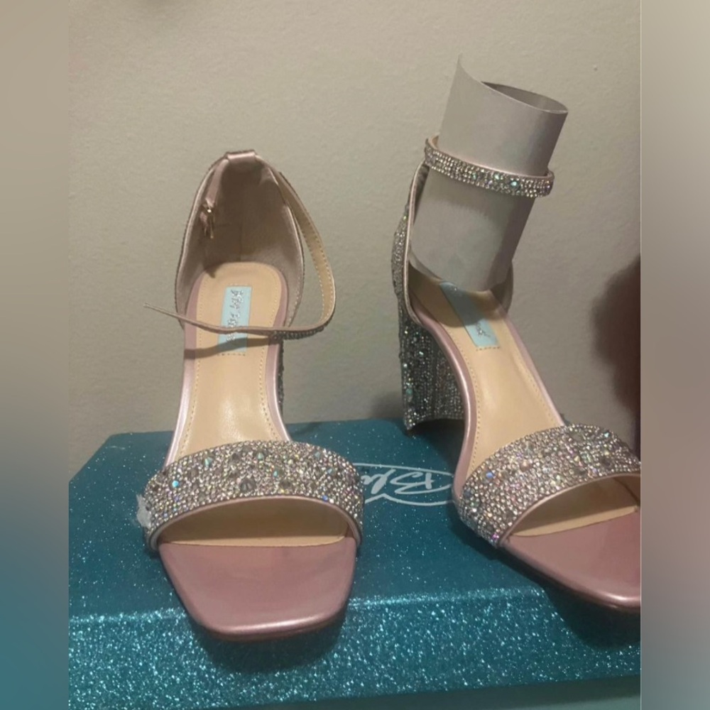 Betsey Johnson heels.  Sparkle.  Size-9